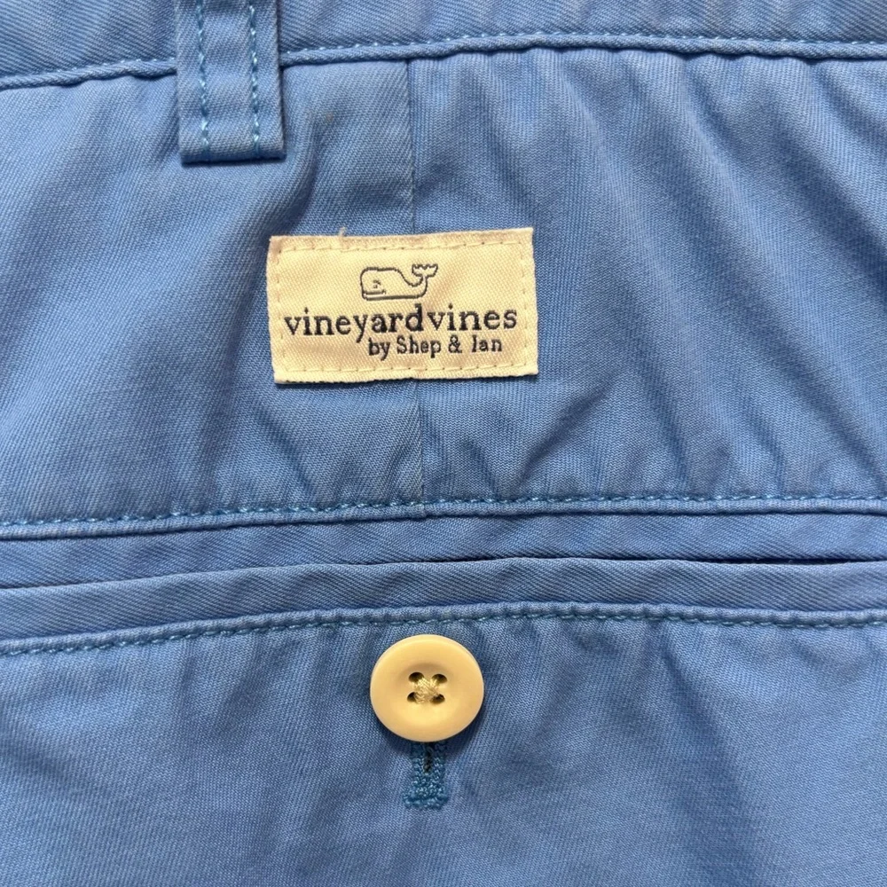 Vineyard Vines Flat Front Blue Cotton Club Casual Shorts Men’s Size 38
